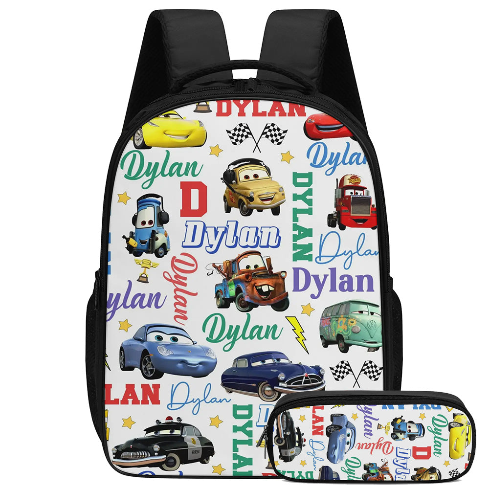 Personalized Car Boy Name Backpack - Back to School