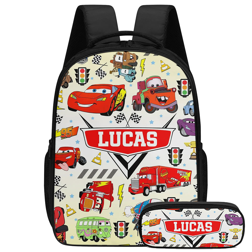 Personalized Cartoon Cute Car Name Backpack - Back to school