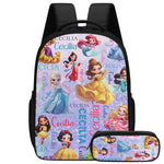 Personalized Customized Cute Cartoon Princess Name Backpack - Back to School