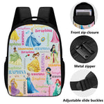 Personalized Princess Collection Name Backpack - Back to School