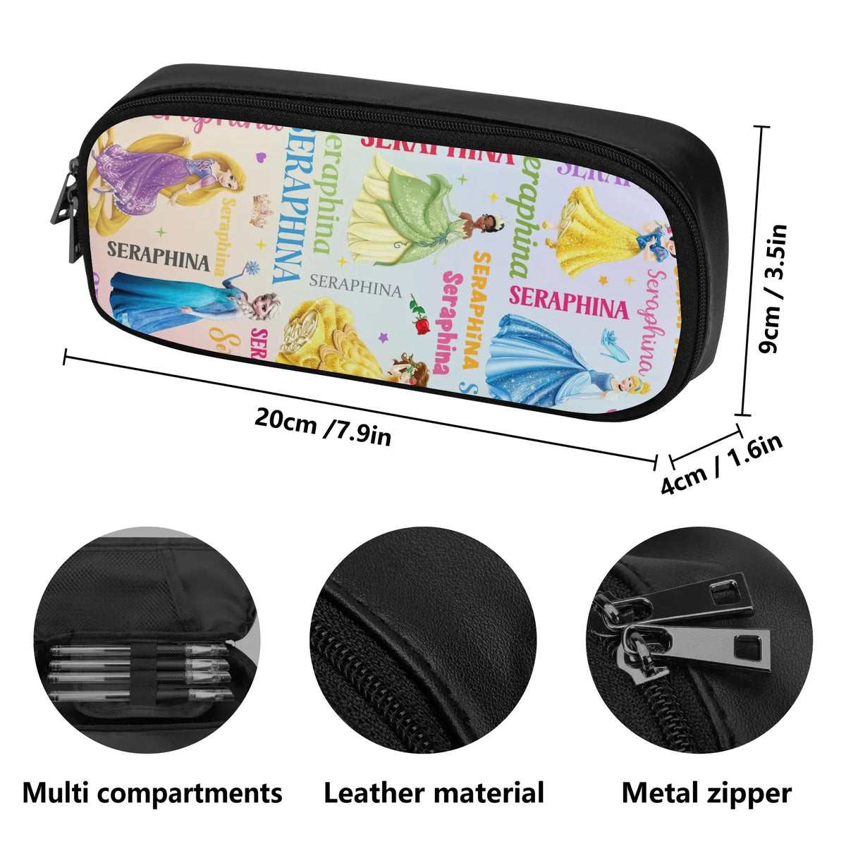 Personalized Princess Collection Name Backpack - Back to School