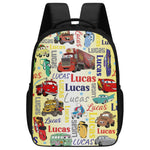 Personalized Cartoon Cars Name Backpack - Back to School