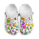 Custom Name Doodle Dinosaur Forest Kid's Slippers/Sandals