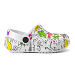 Custom Name Doodle Dinosaur Forest Kid's Slippers/Sandals