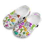 Custom Name Doodle Dinosaur Forest Kid's Slippers/Sandals