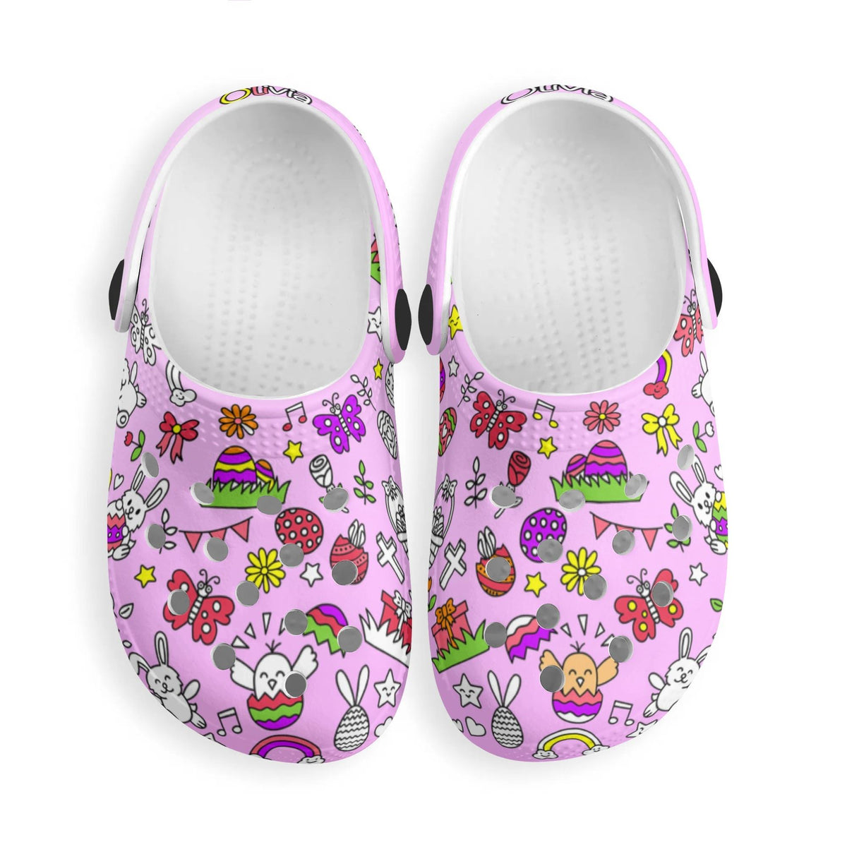 Custom Name Doodle Birthday Party Kid's Slippers/Sandals