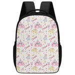 Personalized Pink Princess Castle Backpack - Back to School