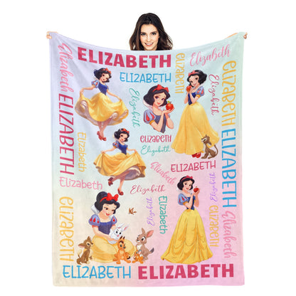 Personalized Cute Girl Name Blanket - Gifts for Kids