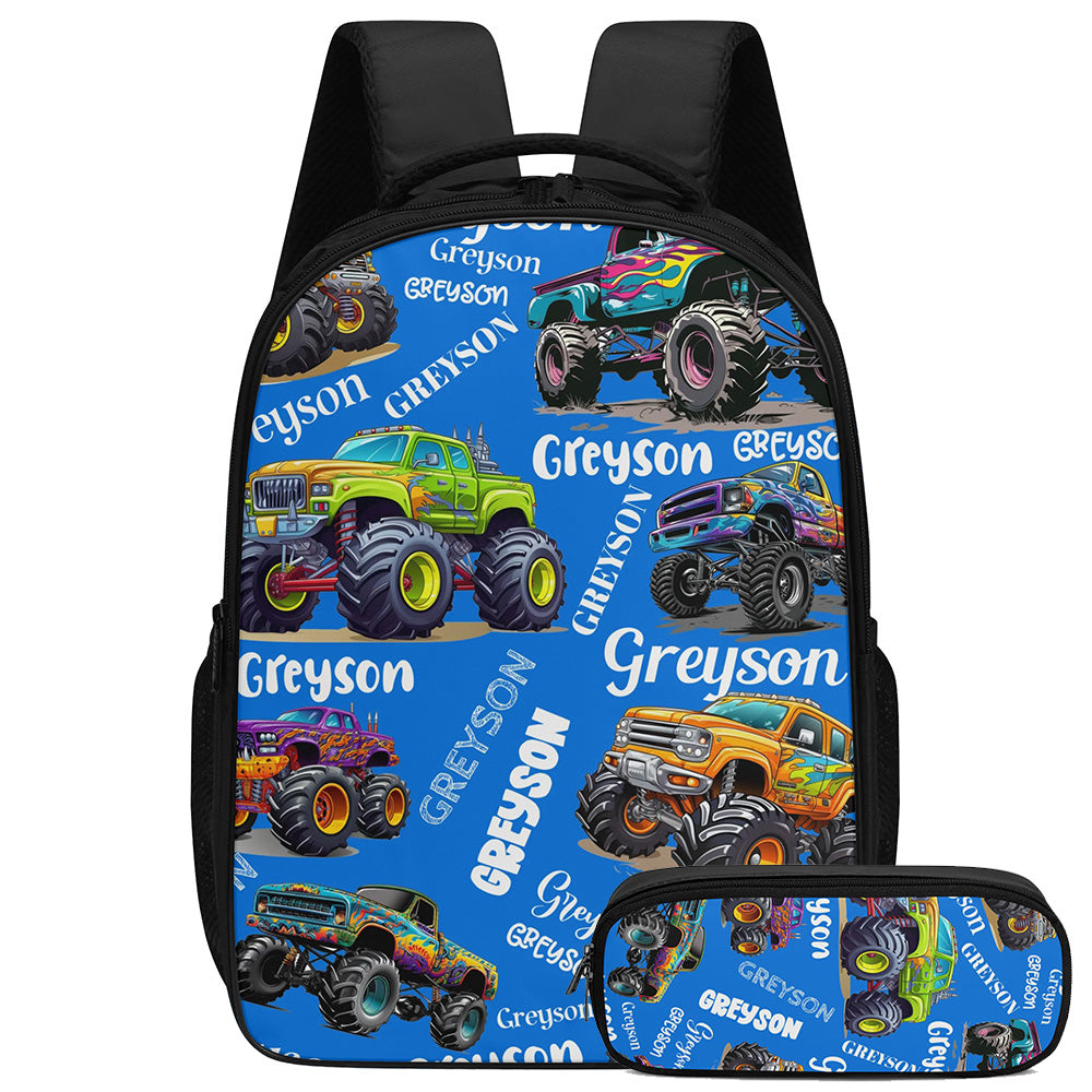 Personalized Monster Truck Backpack - Back to School