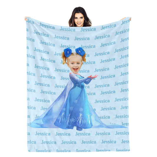 Personalized Name Blanket for Girl - Gift for Kids