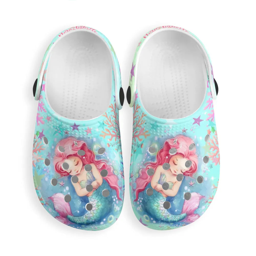 Custom Name Mermaid Princess Kid's Slippers/Sandals