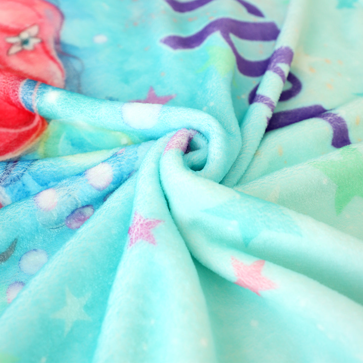 Personalized Cute Mermaid Girl Name Blanket - Gifts for Kids