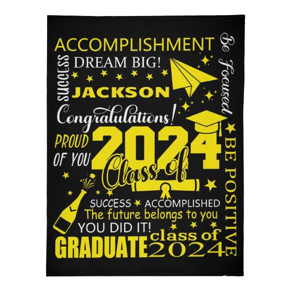 Custom Name Graduation Blankets - Graduation Gifts