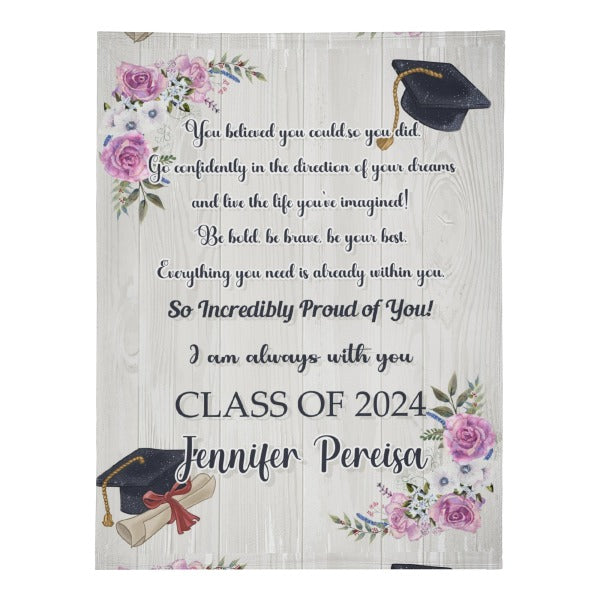 Customized Graduation Letter Blankets - Graduation Gifts