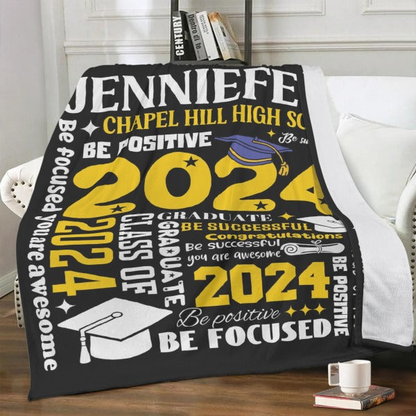 Personalized Custom Graduation Star Blankets - Graduation Gifts