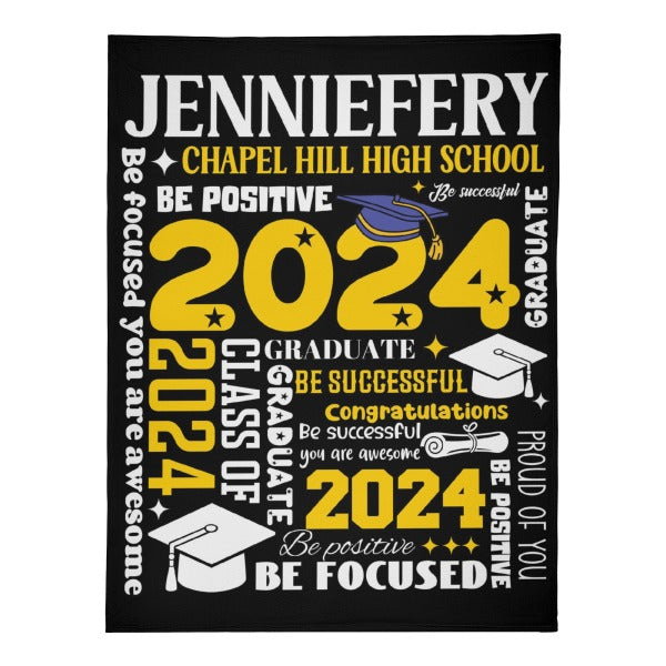 Personalized Custom Graduation Star Blankets - Graduation Gifts