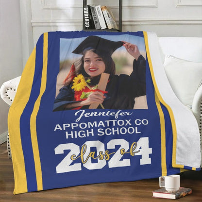 Personalized Photo Custom Blankets - Graduation Gifts