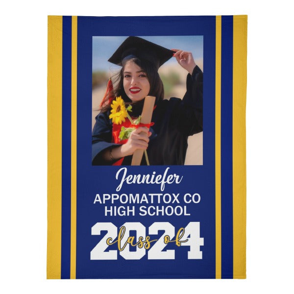 Personalized Photo Custom Blankets - Graduation Gifts