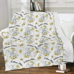 Personalized Elephant Sunflower Blankets - Gifts for Baby