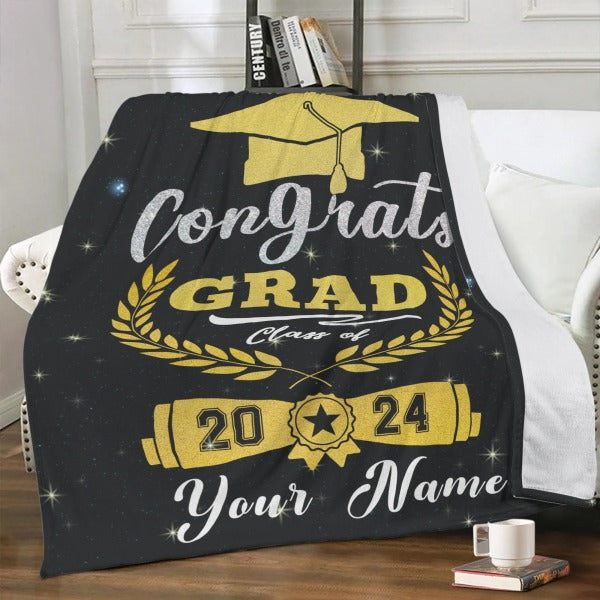 Personalized Graduation Custom Blankets - Graduation Gifts