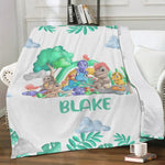 Personalized Cute Dinosaur Blankets - Gifts for Kid