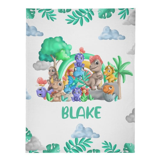 Personalized Cute Dinosaur Blankets - Gifts for Kid