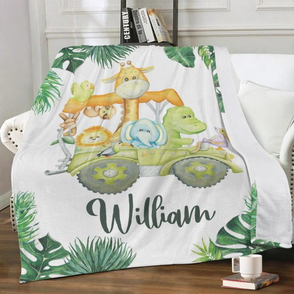 Personalized Cute Safari Forest Animals - Gifts for Baby