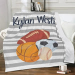 Personalized Sports Baby Blanket – Gift for Baby