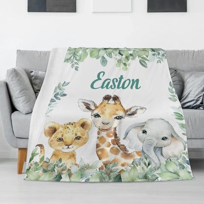 Personalized Watercolor Forest Animal Baby - Gift for Baby