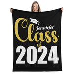 Personalized Custom Graduation Blankets with Name - Graduation Gifts