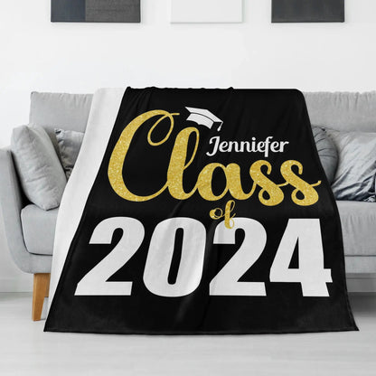 Personalized Custom Graduation Blankets with Name - Graduation Gifts