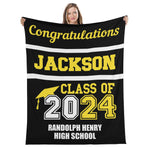 Personalized Name Custom Classic Graduation Blankets - Graduation Gifts