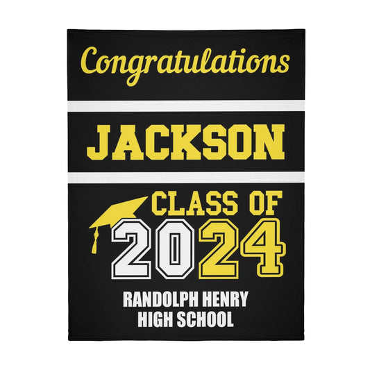 Personalized Name Custom Classic Graduation Blankets - Graduation Gifts