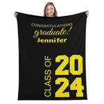 Personalized Custom Graduation Blanket - Graduation Gift