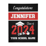 Personalized Simple Graduation Name Blanket - Graduation Gifts