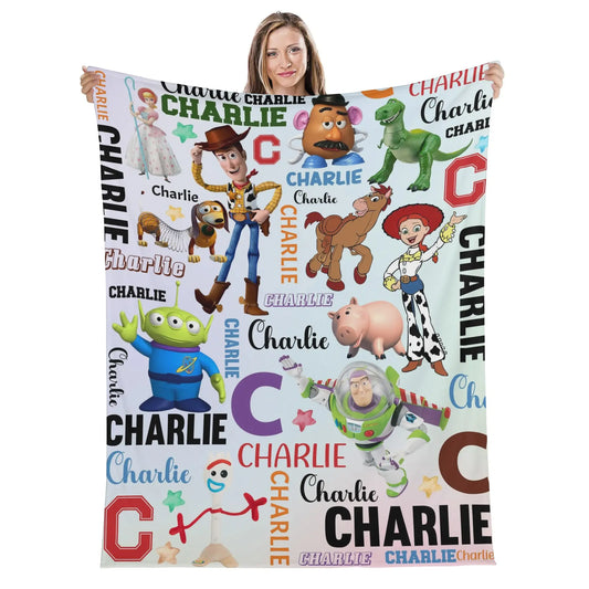 Personalized Cute Toy Name Blanket - Gift for Kid