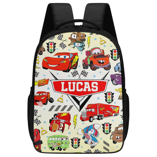 Personalized Cartoon Cute Car Name Backpack - Back to school