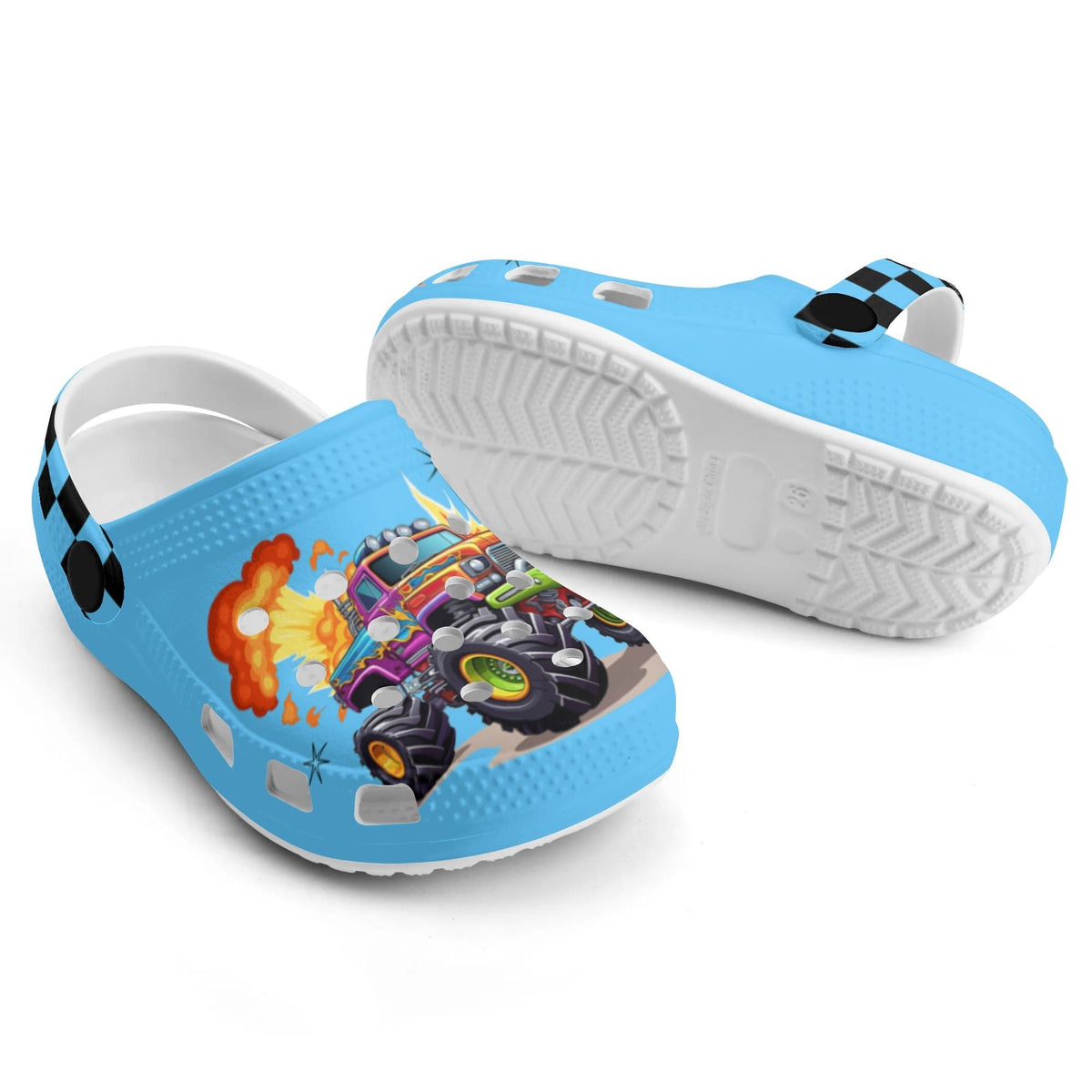 Custom Name Monster Truck Kid's Slippers/Sandals