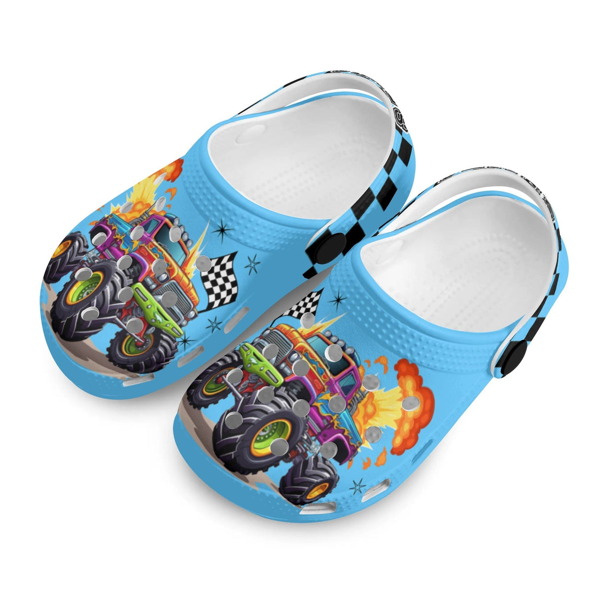 Custom Name Monster Truck Kid's Slippers/Sandals