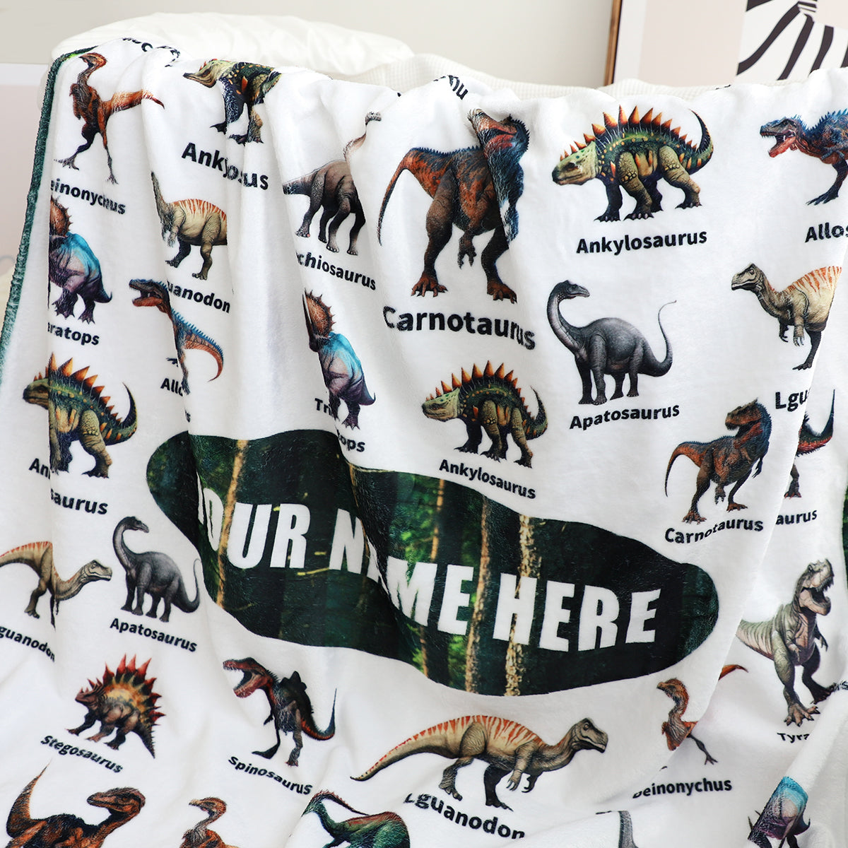 Personalized Jurassic Dinosaurs Blankets - Gifts for Kid