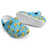 Custom Name Yellow Construction Truck Kid's Slippers/Sandals