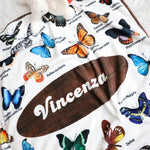 Personalized Butterfly Encyclopedia Name Blanket - Gift for Kids