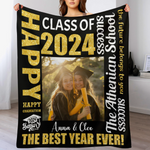 Personalized Graduation Blankets with Name - Graduation Gifts