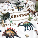 PersonalizedDinosaurs Themed Boy Name Blanket - Gift for Kids