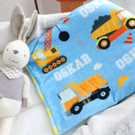 Personalized Watercolor Little Digger Name Blanket - Gift for Kids