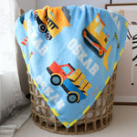 Personalized Watercolor Little Digger Name Blanket - Gift for Kids