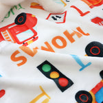 Personalized Transportation Truck Name Blankets - Gift for Kids