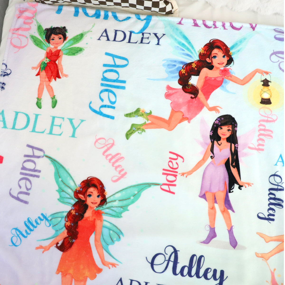 Personalized Butterfly Elf Name Blanket - Gift for Kids