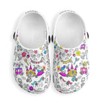 Custom Name Doodle Princess Party Kid's Slippers/Sandals