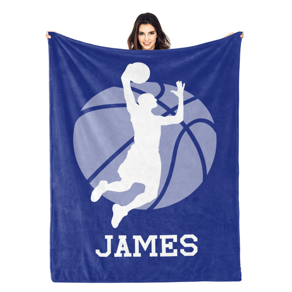 Personalized Basketball Name Blanket - Gift for Kids